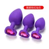 SM Adult Sexual Heart shaped silicone anal vestibular dilation flirting tools for couples vaginal plug