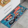 Teppich Route 66 Design Küchenbodenmatte Eingangs Fußmatte Wohnkultur Teppich für Wohnzimmer Schlafzimmer Teppiche Anti-Rutsch Bad 230823