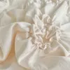 Ensembles de literie Ensembles de housse de couette double pincement tridimensionnel artisanat plissé 220x240 fleurs torsadées solides couette King Size 230822