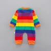 Rompers Romper Benper Baby Spring Autumn Boys Boys Girls Rainbow Terry Cotton Zippy Caseeves Abibiti 6 12 16 18 M 230823