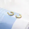 Backs oorbellen Minimalistische eenvoudige stijl trendy clip voor vrouwen glanzende rij kristal kleine charmante manchet earring accessoires lady meisjes