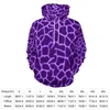 Herrtröjor giraff print casual lila djur klassisk hoodie man långärmad elegant grafisk tröjor stor storlek 5xl 6xl