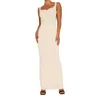 Casual Dresses Women's Summer Sexy Basic Sleeveless Low Cut Cowl Neck Bodycon Long Dress Backless Party Club