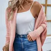 Camiscedores femininos Autumn Winter Knitt Cardigan Women Women Batwing Manga Longa Casual Casual Colinho Moda Tops Superados Roupas Sólidas 230822