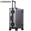 Suitcases Colenara 20 „24” 26 ”29 calowa walizka Męska pełna aluminium Aluminium Business Fashion Trolley Troams Portable