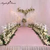 Couronnes de fleurs décoratives 50100CM DIY Arrangement mural de fleurs de mariage Fournitures Pivoines en soie Rose Artificielle Floral Row Décor Mariage Iron Arch Toile de fond 230823