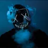 Party Masks Halloween Scary Colplay Props Led Light Up Purge Mask Halloween Masquerade Party Mask Led Face Masks Cosplay Costume Supplies 230822