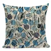 Kissen dekorative Abdeckungen Kissen Home Decor Tropical Flower Retro European Style Pillowcase Floral Sofa Polster 45x45 E2218