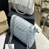 Fashion Bags Handbags Flash Luxury Shoulder Classic Flap Quilted Bag Women Square Chain Matelasse Cross Body Bags 25CM