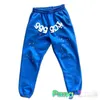 Herrenhose Herren weiß 3D -Schaum Logo SP5der Jogginghose Männer Frauen Spucknetz Stern Grafik 555555 Blue Hip Hop Young Schläger Trouprou299w