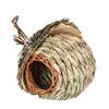 Garden Decorations Bird House Handvävd Roosting Nest Hummingbird Natural Grass Material Hut för utanför 230822