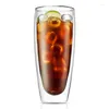 Weingläser 250/350/450/650 ml Espresso -Tasse Hitzebeständige Doppelglas Tee Drink Klar Whisky Cocina Accessoires