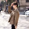 Frauen Trench Coats Frauen Temperament doppelt baceed gekerbte Streetwear Langarm Casual Vintage Korean Fashion Spring Windproof