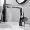 Krany zlewu łazienkowego wyciągnij szary biały ołów swobodnie mikser wodny Basen kran inteligentny cyfrowy wyświetlacz LED Washbasin