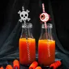 その他のお祝いのパーティー用品8pcsハロウィーンテーマ使い捨てストロースパイダー-o -lantern witch Skull Paper Straw Happy Halloween Ghost Festival Party Decor L0823