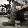 Boots Mens Cowboy High Top Inner Heightening Military Plus Size Shoes Casual Sneakers Motorcycle 230823