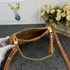 Bolso de hombro para mujer de diseñador Bolsa fácil de lujo con correa Bolsos con letras de flores en relieve Empreinte Mini bolsos de maquillaje con cadena de cuero