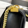 Ladies Luxury Shoulder Bag Genuine Leather Channel Bag Wallet Chain Crossbody Soft Sheepskin Vintage Luxury Flap Bag Rhombus Lattice Caviar Bag Women's Messenger