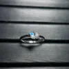 Ringos de cluster Han Hao S925 Sterling Silver Ring Gorgeous 925 Natural Moonstone em forma de coração com design de trabalho aberto
