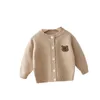 Pullover Boys 'Boys' Little Bear Knitting Cardigan Coat Autumn Leisure Fascibile per bambini Signela lunga Overlay 230823 230823