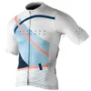 Giacche da corsa Mesh manica team di gara pro ciclistica maglia La stampa Pedla Luxua Stampa Coolmax Short Riding Tops indossare camicie da bicicletta blu bianco blu bianco