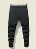 Men s jeans cool gescheurde skinny broek stretch slanke denim broek groot formaat hiphop zwart blauw casual jogging voor mannen 230823