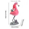 Garden Decorations Funny Gnome Reclining On Flamingo Figurines Resin Gnomes Fall Outdoor For Patio Yard Lawn Porch Ornament