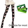 Women Socks Sexy Goth Rocker Cross Bandage Straps Accessory Pantyhose Tights Stockings Black Solid Lady Fashion Elasticity