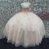 Robe de bal rose à col en v, robes de Quinceanera pour filles, avec nœud perlé, robes de fête d'anniversaire, à lacets dans le dos, Robe de bal de remise de diplôme