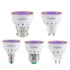 LED Grow Full Spectrum Ampul E27 E14 GU10 MR16 B22 220V Sera Hidroponik lamba Kapalı Bitki için Işık Büyür Fyto Çiçek Lambası 80LEDS
