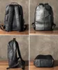 Sacchetti scolastici di alta qualità in pelle genuina zaino uomo bagpack sacca studentessa di zaino maschile grande zaino nero 230823