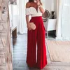 Women's Two Piece Pants 2023Women's 2 Pieces Suit Summer Autumn Matching Dashiki Fashion Sexy Off Shoulder Top And Set Costume