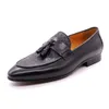 Chaussures habillées Chaussures d'hiver hommes mocassins en cuir véritable peint à la main sans lacet chaussures habillées pour hommes fête élégante chaussures d'affaires décontractées 230822