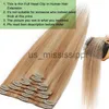 Synthetische pruiken sego 10 "24" rechte clip in menselijk haar dunne staart 8pcset natuurlijke niet -remie haarclip ins Braziliaans haar 45G75G X0823