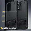 Coque de téléphone avec béquille en TPU + PC, étui blindé militaire antichoc pour Samsung Galaxy A03 Core A22 A04e A52 A71 A54 A14 A52S