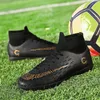 Veiligheidsschoenen High Ankle Men Soccer Antislip Tffg Football Boots Professional Kids Training Footwear Outdoor Grass Cleats Sneakers 230822