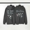 Sweatshirts Mens Designer Hoodies Fashion Streetwear American High Street Niche Trendy Brand Brooken True Love Hard to Find Foam Graffiti tröja Löst par huva