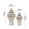 Ceramic Vase Golden Stripes Dekorativ ingefära burk lagringsflaskbehållare Desktop Porcelain Ornament Home Decoration Vases HKD230823