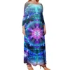 Plus size jurken felgele bloemjurk dames narcissen print vintage maxi straatkleding boho strand lange kleding 5xl