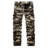 Herrbyxor Hohigh-kvalitet Men Jeans Camouflage Hunting Pants Multi-Pocket Men's Army Pants Without Belt 230823