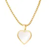 Naszyjniki wiszące w kształcie serca skorupa ze stali nierdzewnej męskiej kobiety walentynkowe prezent para biżuterii akcesoria biżuterii