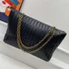 Abendtaschen Vintage-Nähleder großer Kapazität Faltkapazität Crossbody Bag Damen Clutch Mode Multifunktionale Kette Schulter