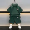 Kledingsets Baby Boys Kids Boutique Pakken Kinderen Faddish Summer Wear baby peuter T -shirtspants 2pcs 2 3 4 5 6 7yrs 230823