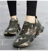 Hauteur augmentant chaussures Camouflage mode baskets femmes respirant chaussures hommes femme armée vert formateurs grande taille 44 chaussures tendances Sport men shoes 230822