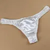 100% Mulberry Silk Men G Strängar Sexig Pure Silk Plus Size T Thongs L XL XXL Whole242X