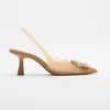 Pumps 557 Dames kleding vrouw za lente zomer transparante slingback trouwschoenen hoge hakken elegante stiletto puntig 2 80