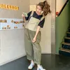 Dames broek vrouwen mode gesplitst wide been lading strap 2023 zomer streetwear hiphop losse casual harembroek overalls romper 8311