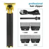 Горячая USB -заряжаемая Clipper Professional Barber Trimmer Beard Men Cutting Machine Электрическая бритва L230823