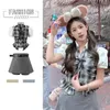 Kledingsets Korea Japan College Style Taille Shirt Bow Blouse Girl GeplooD Rok Suite Fashion School Uniform JK