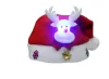 Sombrero de Navidad de dibujos animados con luz Led, diseños de nieve de Papá Noel, ciervo, sombrero de Navidad, suministros festivos para niños y adultos